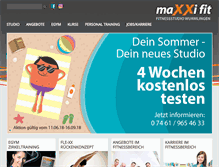 Tablet Screenshot of maxxifit.com
